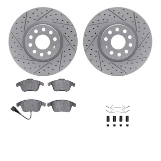 R1 Concepts WBUH1-74088 Brake Rotors - Carbon Coated - D/S W/ Optimum Oe Pads & Hdw